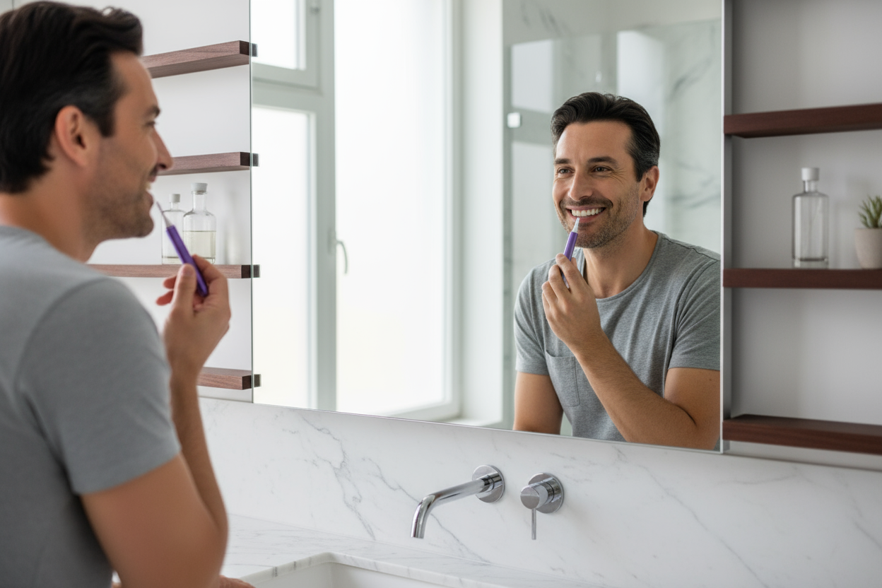 Utilisation devant miroir